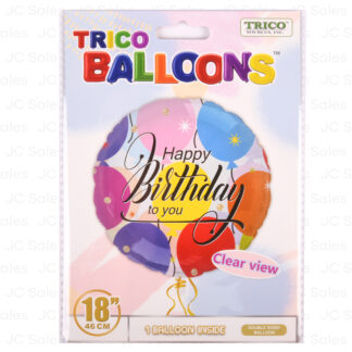 Trico 18" Happy Birthday Balloon Transparent