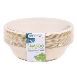 Naturezway Bamboo Bowls 8" 16 Oz