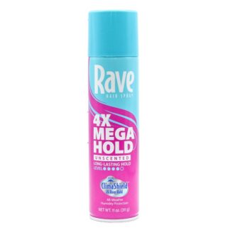 Rave Hairspray 4X Unscented 11 Oz