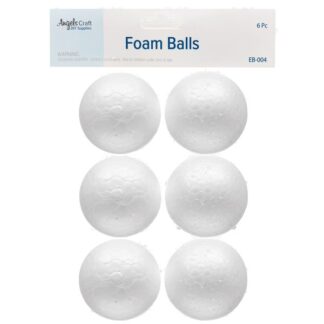 Styrofoam Balls 2.5" 6 Ct White