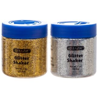 Bazic Glitter Shaker Pdq Display Metallic 2 Oz Asst Color