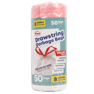 Drawstring Trash Bag 8 Gal 50Ct
