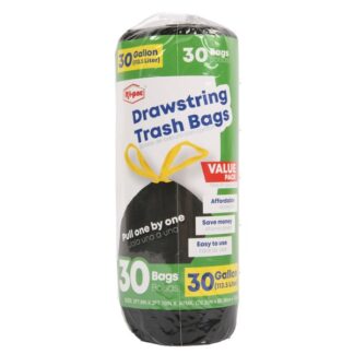 Drawstring Trash Bag 30 Gal 30Ct