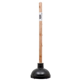 Nuvalu Toilet Plunger 20.9" W/Wooden Handle
