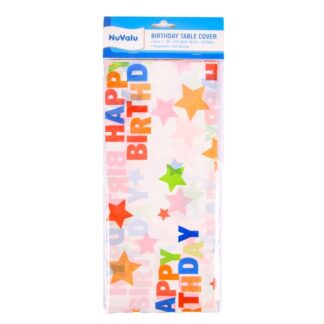 Nuvalu Table Cover Happy Birthday 54"X 84"
