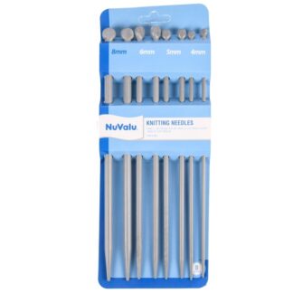 Nuvalu Knitting Needles 10" 4/5/6/8Mm 8Pcs Set