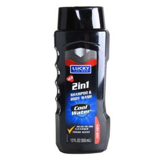 Lucky Body Wash For Men 2 In 1 Cool Water 12 Oz