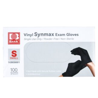 Medical Grade Synthetic Vinyl Gloves Black Small Size