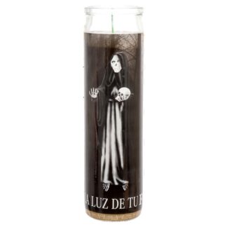 Veladora Religious Candle Santa Muerte Black