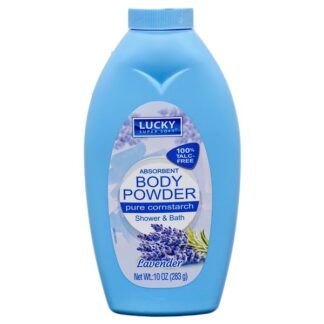 Lucky  Body Powder Corn Starch Lavender 10 Oz