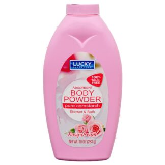 Lucky  Body Powder Corn Starch Rosy Dream 10 Oz