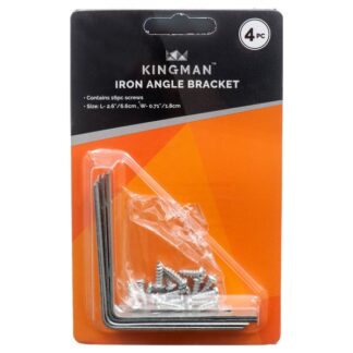 Kingman Angle Bracket Iron 4Pcs 2.60"X0.71"
