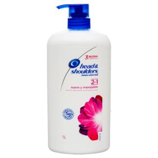 Head & Shoulders Shampoo 2 En 1 Suave Y Manejable 1 Lt