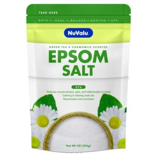 Nuvalu Epsom Salt 16 Oz Green Tea & Chamomile