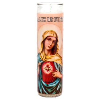 Veladora Religious Candle Ntra Señora Sagrado Corazon
