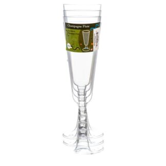 Plastic Champagne Flute 4 Pack