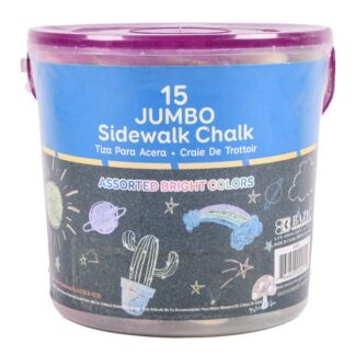 Bazic Chalk Sidewalk 15Pc W/Bucket