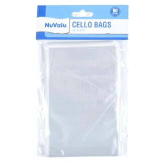 Nuvalu Cello Bag 80Ct Clear 6" X 3.75"