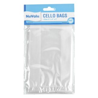 Nuvalu Cello Bag 60Ct Clear 6" X 4" X 2"