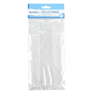 Nuvalu Cello Bag 40Ct Clear 9" X 4" X 2"