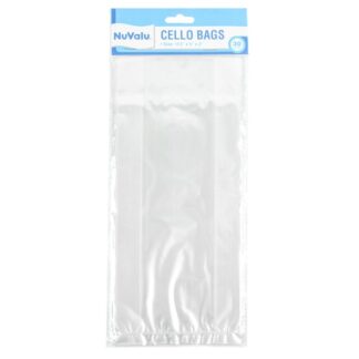 Nuvalu Cello Bag 30Ct Clear 11.5" X 5" X 2"