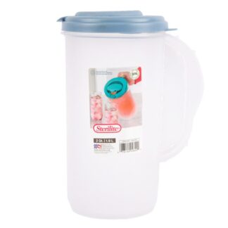 Sterilite #0486 Pitcher 2Qt Round W/ Washed Blue Lid