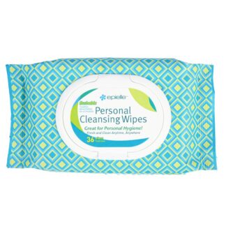 Epielle Flushable Personal Cleansing Wipes 36 Ct