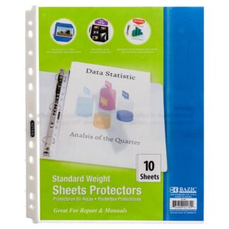 Bazic Sheet Protectors Standard Weight 10 Sheets #2130
