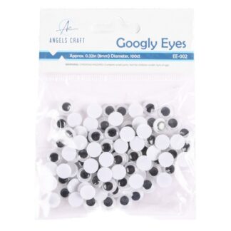 Angels Craft Wiggle Eyes 8 Mm 100 Pcs