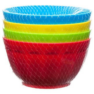 Nuvalu Plastic Round Bowls 4 Pk