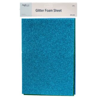 Angels Craft Foam Sheet  8" X 11 5/8" 3Ct Glitter Asst