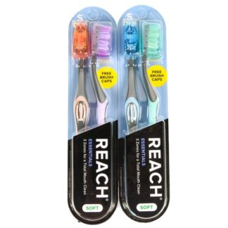 Reach Essentials Toothbrush 2Ct & Cap