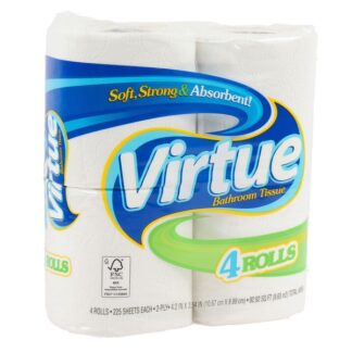Virtue Bath Tissue Toilet Paper 4Pk 225Ct Regular