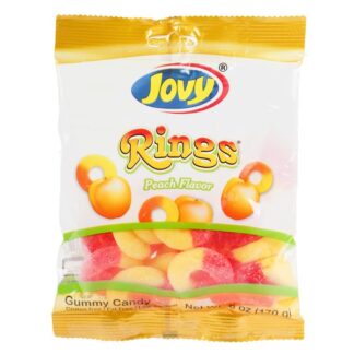 Jovy Gummy Peach Rings 6 Oz