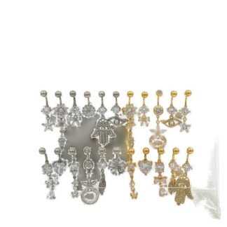 Belly Ring Surgical Steel Gold & Silver Asst Design