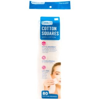 Coralite Cotton Squares 80 Ct