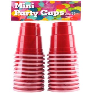 Party Cups Mini Red 2Oz/ 59Ml 20Pcs