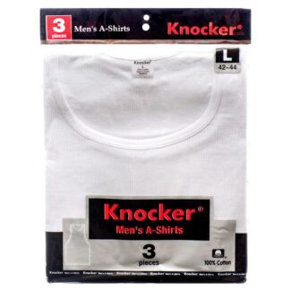 Knocker A-Shirt Large White 3Pc