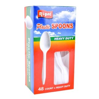Ri-Pac Plastic Spoons Heavy Duty 48Ct