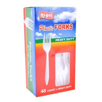 Ri-Pac Plastic Forks Heavy Duty 48Ct