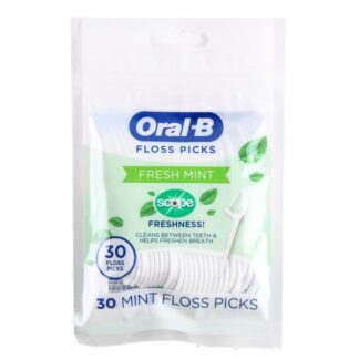 Oral-B Floss Picks Fresh Mint W/Scope 30 Ct