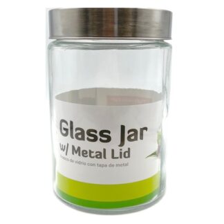 Glass Jar W/Metal Lid 40 Oz