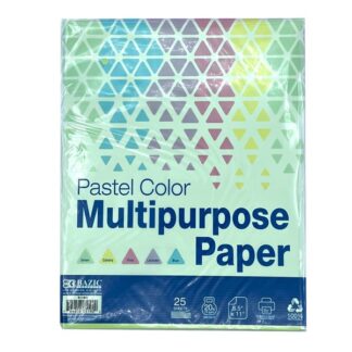 Bazic Multipurpose Paper Pastel Color 25 Sheets #5190