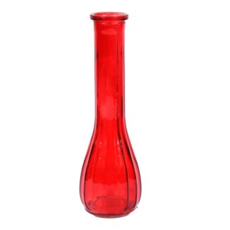 Vase Red 8.5 X H22Cm #Hc25070