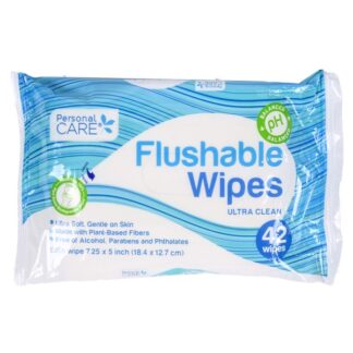 Personal Care Flushable Wipes 42 Ct