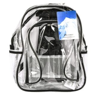 Everest Backpack Clear Vinyl 14.5X12X4 In #1055Cl