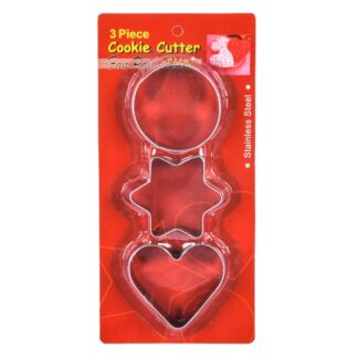 Stainless Steel Cookie Cutter 3 Piece #Cc1001