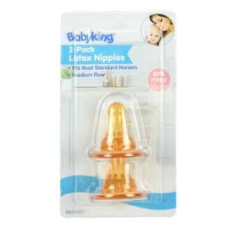 Baby Nipple Latex 2 Pk