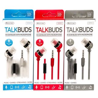 Sentry Talkbuds In-Line Mic Asst Color #Hm224