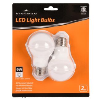 Kingman Light Bulb Led 9W 2 Pc